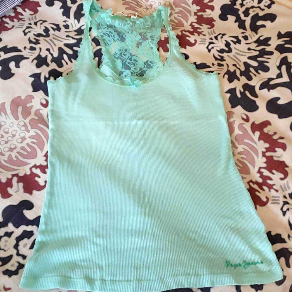 Pepe Jeans turquoise tank top